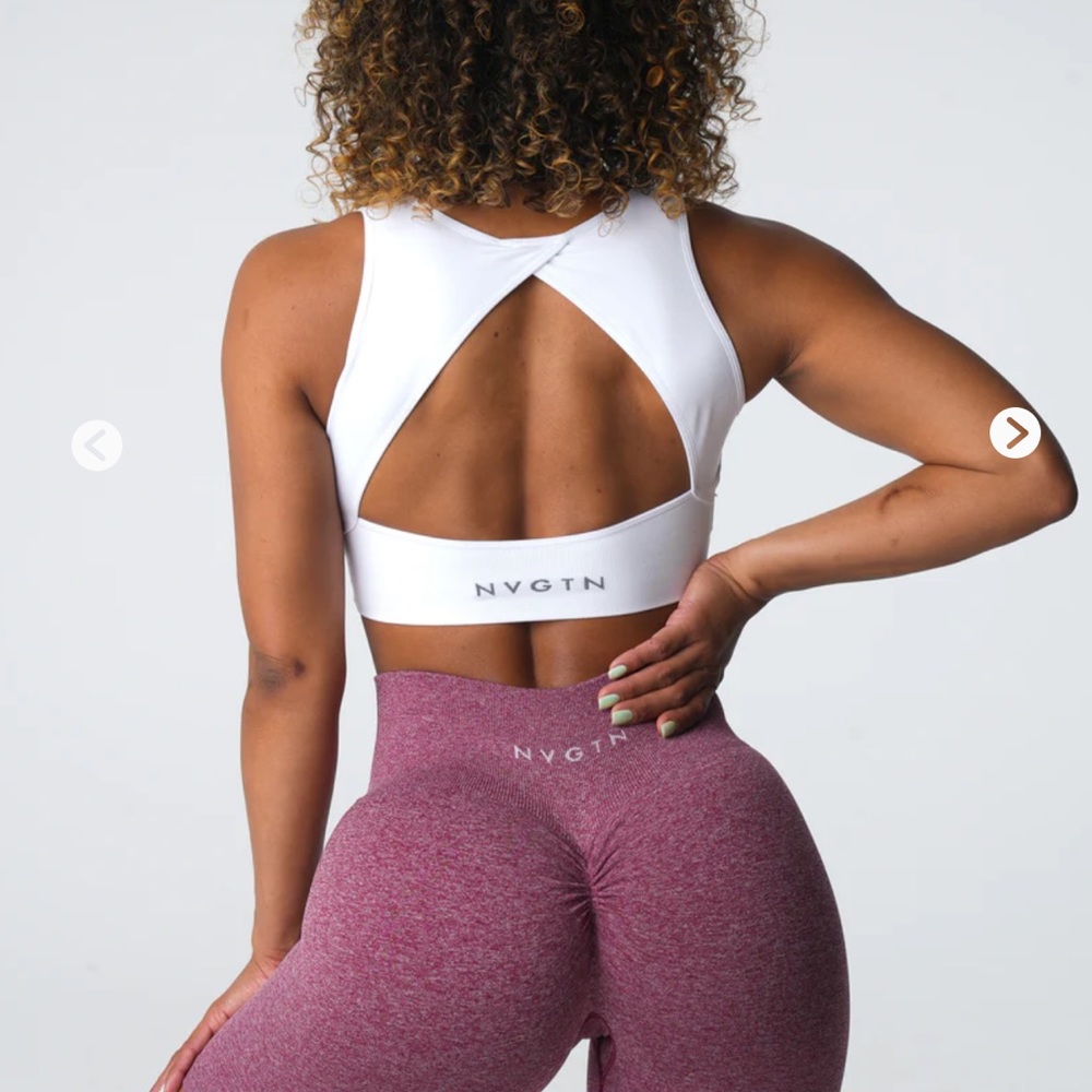 NVGTN White Empower Seamless Bra NWT